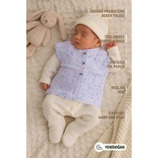 Setfix El Örgüsü Yenidoğan/prematüre Bebek Yeleği, Dikişsiz, Kısa Kollu, Düğmeli, Anti Pilling, Handmade