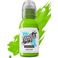 Valor World Famous Limitless Lime Zest Dövme Boyası 30ML – Canlı Lime Yeşili Profesyonel Tattoo Ink