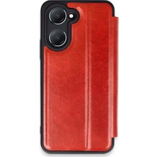 Renas Store Vivo Y18 Kılıf Flip Cover - Kırmızı