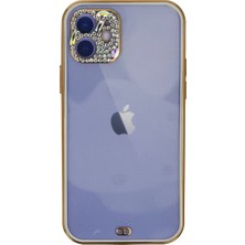 Renas Store Apple iPhone 12 Kılıf Liva Taşlı Silikon - Beyaz