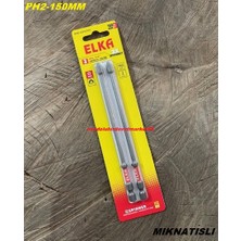 Elka S2 Impact Ph2 Mıknatıslı Yıldız Uç Ph2 Vida Sıkma Ucu 15CM Matkap Ucu 2 Adet Yıldız Matkap Ucu