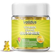 Renas Store Validus Vitamin D3 1000 Iu K2 50 Mcg 60 Gummies