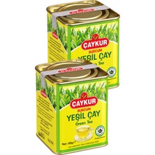 Çaykur Burcum Yeşil Dökme Çay Teneke Kutu 100 Gr. Ikili Paket