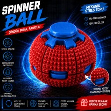 Mekanik Spinner Ball Stres Topu Tırtıklı Yüzeyli Dönen Fidget Oyuncak