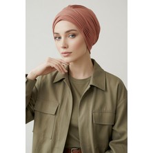Aisha's Design İnce Pile Dikişli Penye Bone,B-19,Kapiçino
