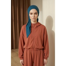Aisha's Design Kullanışlı Üçgen Eşarp,B-45,Petrol