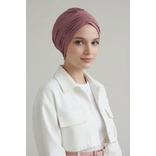 Aisha's Design İnce Pile Dikişli Penye Bone,B-19,Gül Kurusu