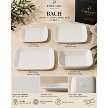 Porland Bach Alumilite 4 Parça Servis Sunum Tabak Seti Düz ve Derin Tabak Takımı