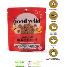 The Good Wild Portakallı Badem Ezmesi | Glutensiz Vegan Atıştırmalık | İlave Şekersiz | Hurma Püresi | 55 Gr