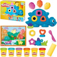 Velora Play-Doh Şekiller ve Renkler Dino Başlangıç Seti | 2 Yaş ve Üzeri Çocuklar Için Dokunsal ve Duyusal Oyun Seti | Dinozor Oyuncağı | 11 Aksesuar Dahil | Sanat ve El Işi Etkinlikleri