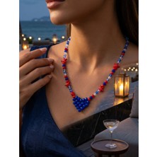Mk Design Jewelry Lacivert Kapli Kolye