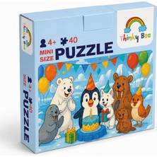 Thinky Boo Kutupta Doğum Günü Mini Puzzle 40 Parça 3-7 Yaş Eğitici Çocuk Puzzle Yapboz