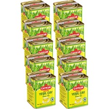 Çaykur Burcum Yeşil Dökme Çay Teneke Kutu 100 Gr. Onlu Paket