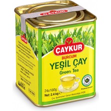 Çaykur Burcum Yeşil Dökme Çay Teneke Kutu 100 Gr. Yirmidörtlü Paket