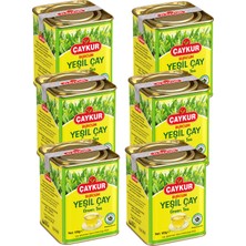 Çaykur Burcum Yeşil Dökme Çay Teneke Kutu 100 Gr. Altılı Paket