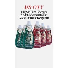Mr.oxy Fast Sıvı Çam.deterjanı Beyazlar&renkliler-Renkliler&siyahlar 6 Adet