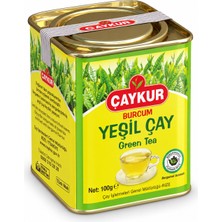 Çaykur Burcum Yeşil Dökme Çay Teneke Kutu 100 Gr.