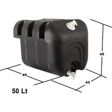 Kutup Ticaret 50 Litre Plastik Su Tankı Karavan, Römork, Dorse, Bahçe, Piknik, Off-Road, Outdoor, Tekne, Yat, 50 Litre Plastik Su Deposu