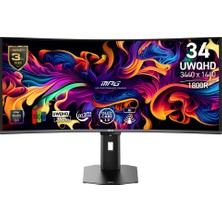 MSI Yenilenmiş Msı Mpg 341CQR Qd-Oled X36 34" 0.03 Ms Wqhd Curved 360 Hz OLED Oyuncu Monitörü