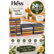 Hess Mikrodalga ve Difriz Uyumlu 22 Adet Saklama Kabı Seti 2400MLX8+1200X2+600X12