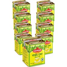 Çaykur Burcum Yeşil Dökme Çay Teneke Kutu 100 Gr. Dokuzlu Paket