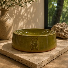 Atölye Sonart By Sonart | Feline Matcha | El Yapımı Kedi Mama Kabı