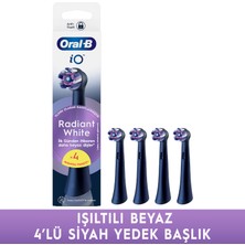 Oral-B Io Radiant White Siyah Diş Fırçası Yedek Başlığı 4 Adet