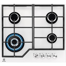 Electrolux KGG64362W Ankastre Cam Ocak, Beyaz Renk, Wok Göz, 60 cm