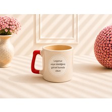 Lion Tasarım Dünyası Turuncu Kulplu Prime Hediye Bardak Kupa Fincan Mug Kişiye Özel