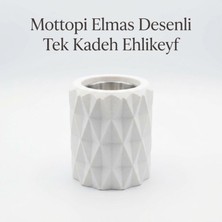 Mottopi Ehlikeyf Beyaz Elmas Desenli,1 Kadeh Yuvalı,Metal İç Hazneli,Termojelli Soğutucu