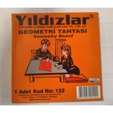 Yıldızlar Renkli Geometri Tahtası Tek Parça 20x20 cm Eğitici Kırtasiye Seti