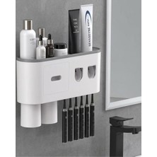 Çok Fonksiyonlu Diş Fırçası Tutucu Otomatik Dispenser Bardaklı Organizer - VERAH28356-8528