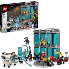 LEGO Marvel Iron Man Cephaneliği 76216 - 7 Yaş ve Üzeri Çocuklar Için Zırhlar, Minifigürler ve Süper Kahraman Aksiyonu Içeren Oyuncak Yapım Seti (496 Parça)  Yeni Ürün Adı
