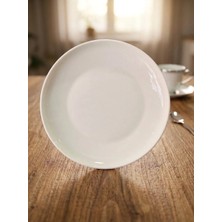 Tulu Porselen Marianna Semazen 21 cm Pasta Tabağı Krem Sade