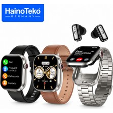 HainoTeko Haino Teko St-10 Akıllı Saat Buds Kulaklıklı 1 Kasa 3 Değiştirilebilir Kordon  Bluetooth Gümüş Kasa