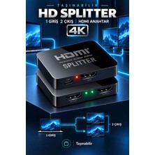 4K HDMI Taşınabilir Hd Splitter 1 Giriş 2 Çıkış HDMI Anahtarı