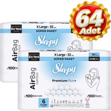 Sleepy Airbag Comfort Bebek Bezi 6 No Xl 32 Li x 2 Paket (64 Adet)