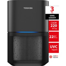 Toshiba Uv-C Sterilizasyonlu Alerjen Karşıtı Siyah Hava Temizleme Cihazı Purifier TAP-YE25UCIS(H)