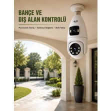 Renas Store Wi-Fi Ampul Kamera Sistemi Gece Görüşlü Çift Lens