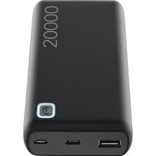 Cellularline Essence 20000 Powerbank Siyah 12W Çıkış Gücü ile Taşınabilir 20000 mAh Kapasite