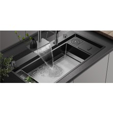 Ivento Ivnt 10050NX 100 cm Paslanmaz Çelik Mutfak Evyesi Tezgah Üstü 1000X500X220MM
