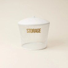 Ang Design Design Bodrum Storage Kapaklı Patates Soğan Sepeti - Beyaz
