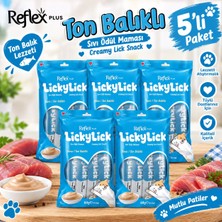 Reflex Plus Lickylick Tuna Balıklı Sıvı Ödül Maması  5li Paket