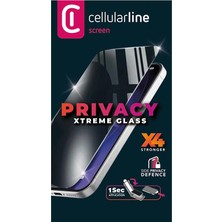 Cellularline Cellularlıne IPHONE 18 Pro Xtreme x4 ve Gizli Ekran Özellikli Ekran Koruyucu