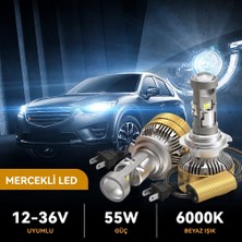 Nexwell H7 Mercekli LED Far Projektör Ufuk Çizgili Beyaz LED Far Ampulü