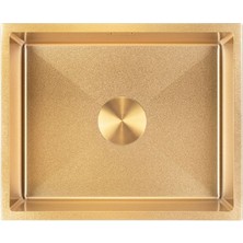 Ivento Ivnt 5444-02 54 cm Paslanmaz Çelik Mutfak Evyesi Tezgah Altı / Tezgah Üstü 540X440X210MM
