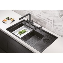 Ivento Ivnt 8848NJ 84 cm Paslanmaz Çelik Mutfak Evyesi Tezgah Üstü 840X480X220MM