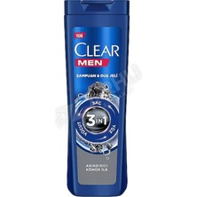 4 Adet Clear Men Şampuan & Duş Jeli Deep Arındırıcı 3in1 350 ml