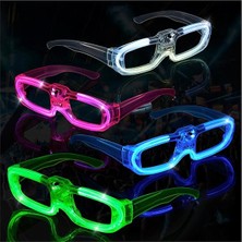 Renas Store Beyaz LED Işıklı Parti Gözlüğü 3 Modlu – Glow & Gece Eğlence Gözlüğü