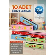 Wolawood Özel 10'lu Çocuk Mızıkası Seti Renkli Mini Mızıka Çocuklar İçin Eğlenceli Eğitici Müzik Aleti Oyuncak Hediye Seti Toptan Mızıka (On-Adet)